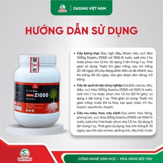Combo 3 Hũ Phân Bón DASSHU Z1000 Hỗ Trợ Rễ Ra Nhiều, Bung Đọt, Phục Hồi Cây Sầu Riêng,Cây Cà Phê
