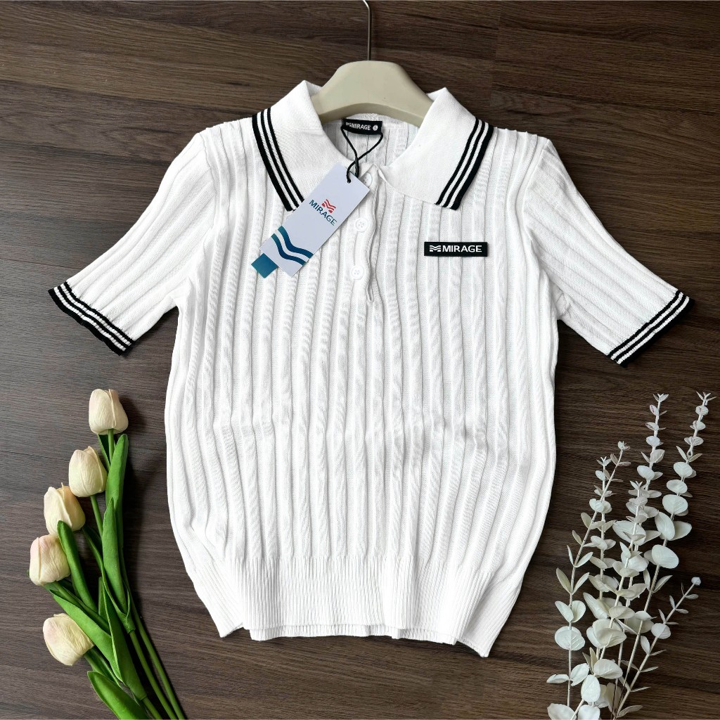 Áo Len Mirage Viền Tay Logo Local Brand Chất Len Mongtoghi Mềm Mịn Thoáng Mát.