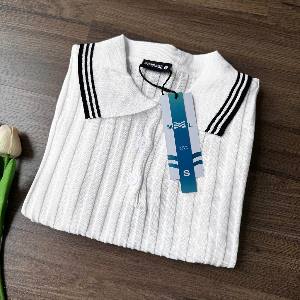 Áo Len Mirage Viền Tay Logo Local Brand Chất Len Mongtoghi Mềm Mịn Thoáng Mát.