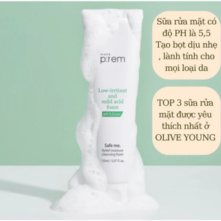 Sữa Rửa Mặt Tạo Bọt Cấp Ẩm, Dịu Nhẹ Make P:rem Safe Me Relief Moisture Cleansing Foam (100ml)