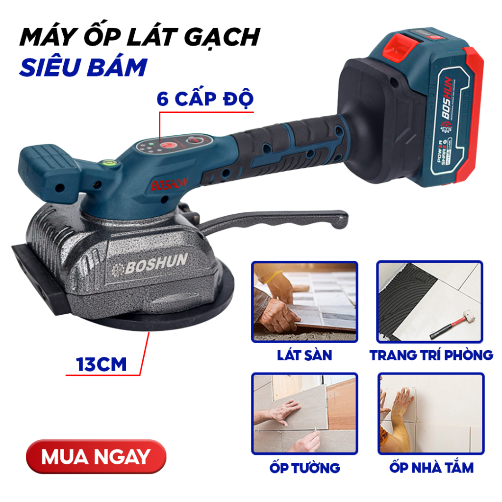Máy Ốp Lát Gạch BS-RG63 Boshun Siêu Khỏe - Máy Lát Gạch Men - Máy Hút Gạch - Đầm Rung Hút Gạch