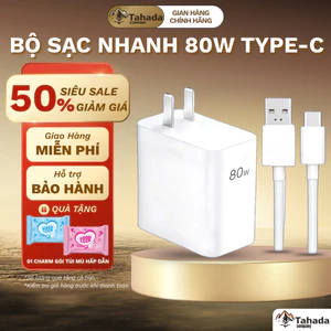 Bộ Sạc Nhanh 80W Super VOOC Super Dart Chân Cắm Usb - Type C Dành Cho Các Dòng Điện Thoại Androi