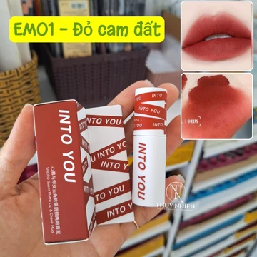 Son kem bùn & má hồng Into You mịn môi lâu trôi thỏi 2g EM01 - Đỏ cam đất