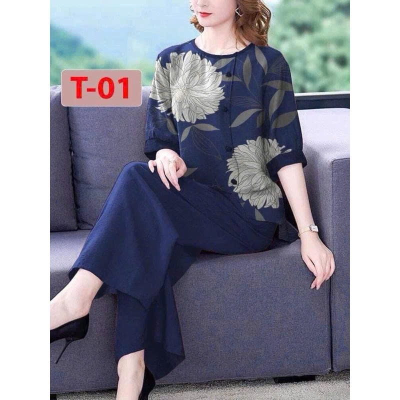 Bộ Quần Áo Lụa Trung Niên Cao Cấp Cho Mẹ – Thiết Kế Sang Trọng, Chất Lụa Mềm Mát, Tôn Dáng, Dễ Mặc Hè Thu