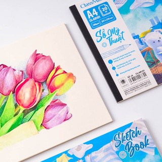 Vở Vẽ A4 100GSM Giấy Dày Mịn Hạn Chế Lem Màu, Tập Tô Màu Cho Bé Học Sinh Chất Liệu An Toàn Vở Vẽ Không Kỵ Tẩy