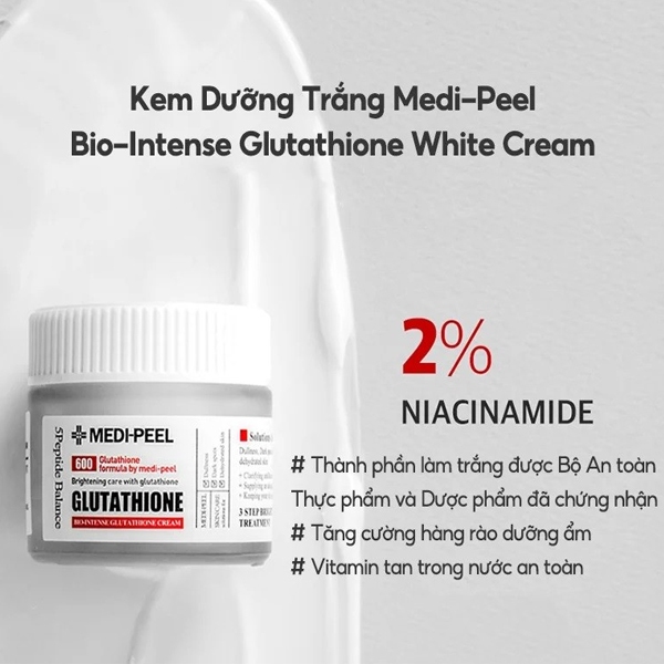 kem dưỡng medi peel glutathione TEM PHỤ + XUẤT VAT] Kem Dưỡng Trắng MEDI-PEEL Glutathione 600 White Cream  Hàn Quốc - 50ml