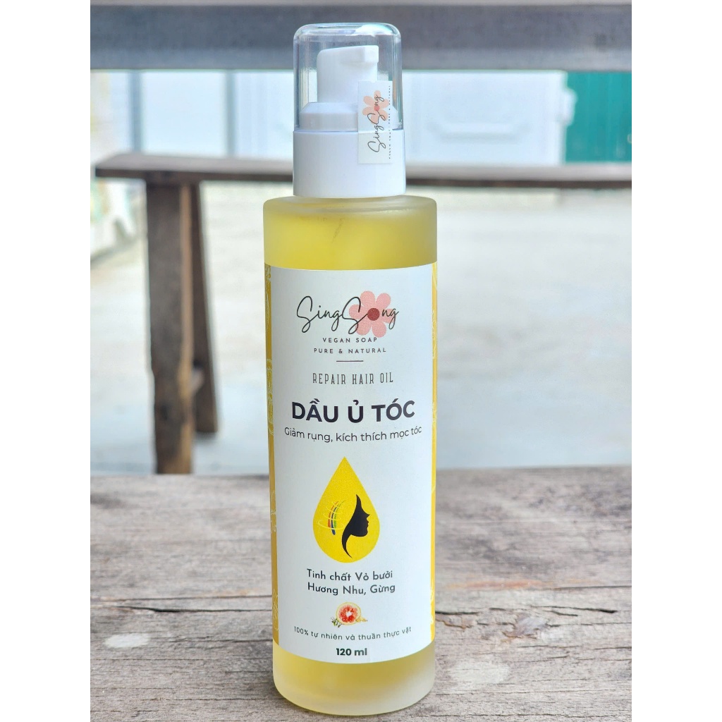 Dầu gội thảo mộc tự nhiên SingSong - hỗ trợ giảm rụng tóc. An toàn cho mẹ bầu & trẻ em - 300ml