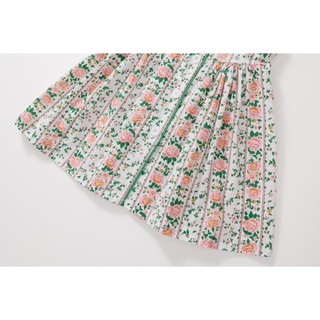 Váy Cho Bé Gái, Váy Sát Nách Cho Bé Gái Thiết Kế Hoa Hồng Cổ Tiểu Thư Chất Liệu Cotton Mát Mẻ