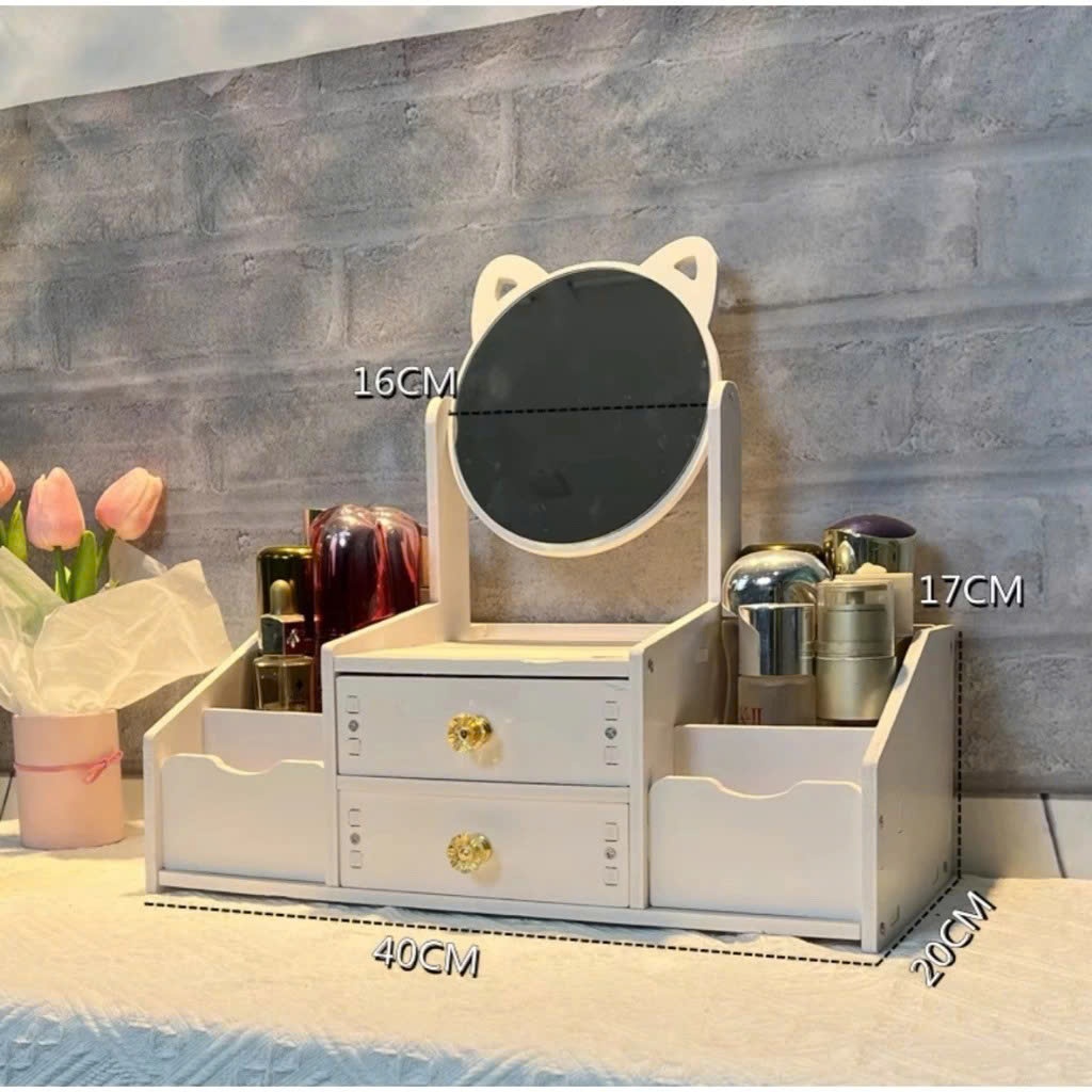 KỆ ĐỰNG MỸ PHẨM CÓ GƯƠNG TRANG ĐIỂM TIỆM DỤNG,CÓ GƯƠNG