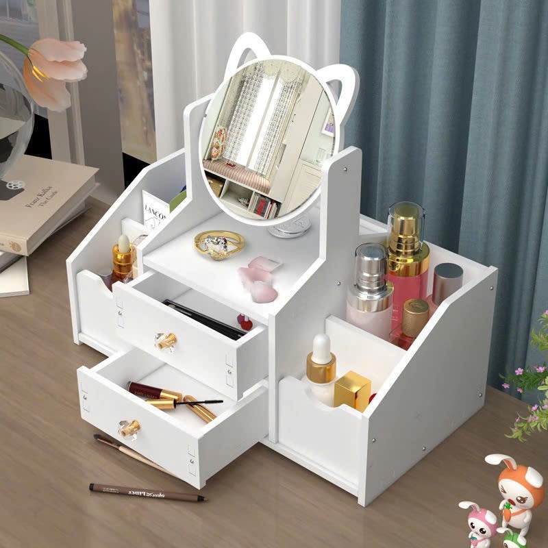 KỆ ĐỰNG MỸ PHẨM CÓ GƯƠNG TRANG ĐIỂM TIỆM DỤNG,CÓ GƯƠNG