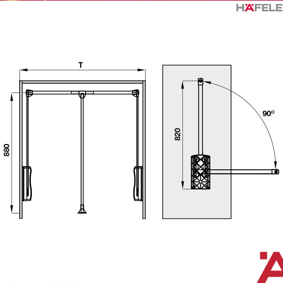 Tay Nâng Móc Áo Hafele 805.11.152 – Giảm Chấn Êm Ái – Tải Trọng 10kg – Bảo hành 12 tháng | BigBuy360 - bigbuy360.vn