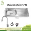 Chậu rửa chén bát 1 hộc inox,vòi,bộ xả 75*40*75cm