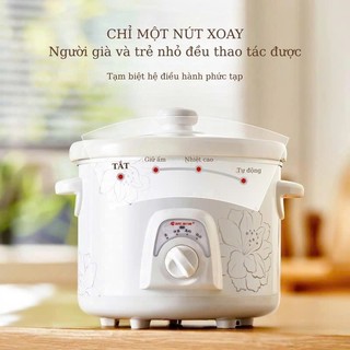 Nồi nấu chậm , Nồi Hầm bằng sứ dung tích 1.5L, 2.5L , 3.5L , 5L tiện dụng cho gia đình