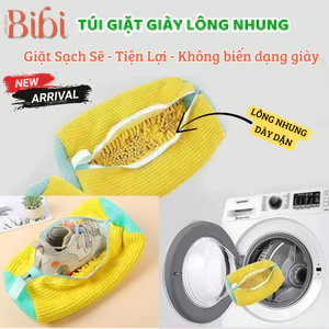 Túi giặt giày thể thao lông nhung - Sạch sẽ tiện lợi - Giặt máy nhanh - Không hư hỏng form giày