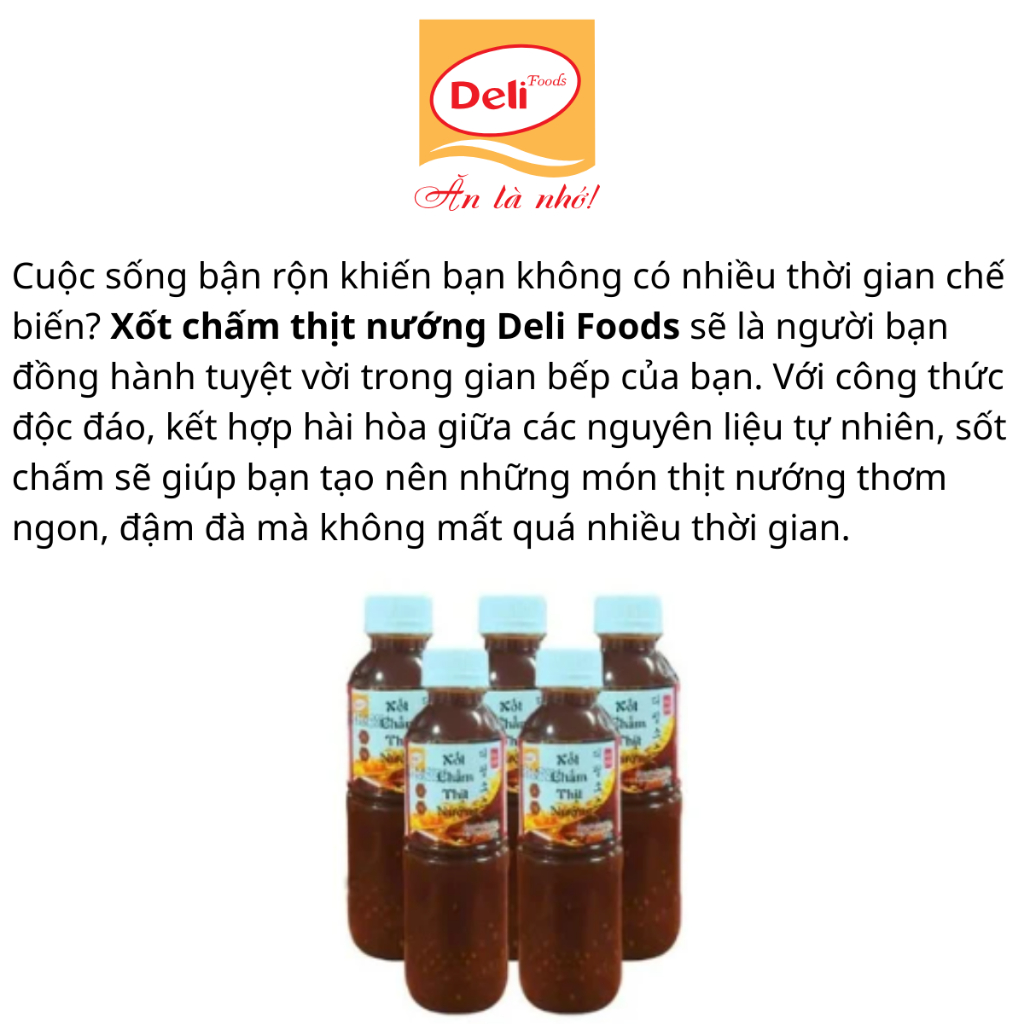 Xốt Me Chấm Thịt Nướng 115g – Nước Chấm BBQ Hàn Quốc Deli Foods Chuẩn Vị