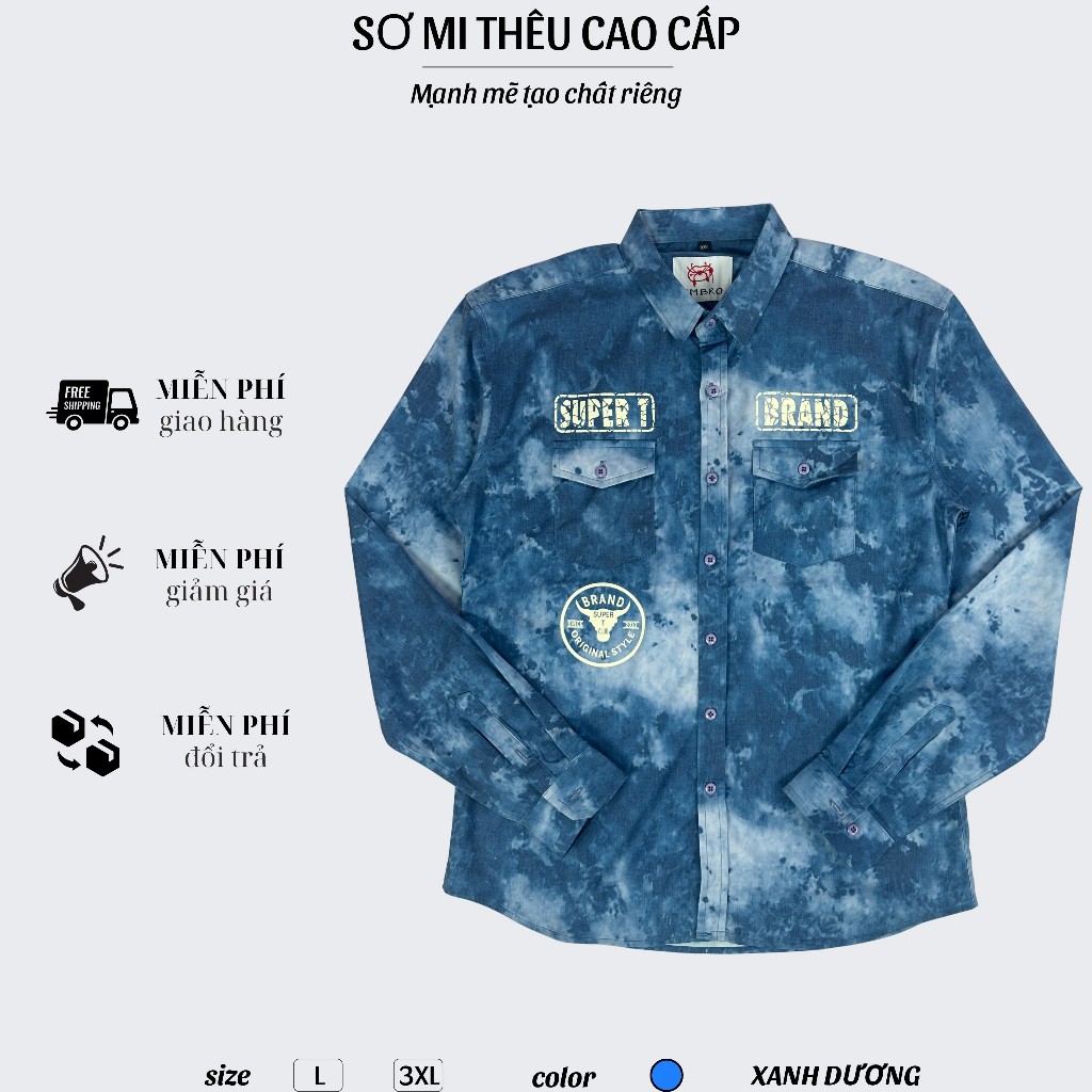 Sơ Mi Nam Tay Dài In Hình Boy Phố Chất Lụa Wash Màu Cao Cấp Thoáng Mát Menswear 028