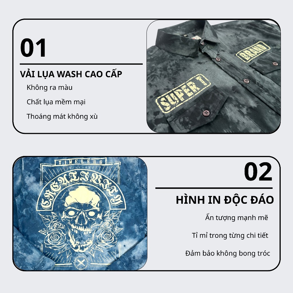 Sơ Mi Nam Tay Dài In Hình Boy Phố Chất Lụa Wash Màu Cao Cấp Thoáng Mát Menswear 028