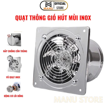 Quạt thông gió inox quạt hút mùi nhà vệ sinh phòng bếp phòng khách máy hút mùi đa dạng kích thước