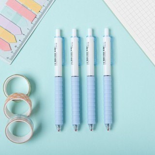 Combo 2 Bút Gel Bấm Classmate Ngòi ST 2 Bi 0.5mm Nhanh Khô, Bút Bi Nước Xanh Đen Tím Viết Trơn Tru Đều Mực