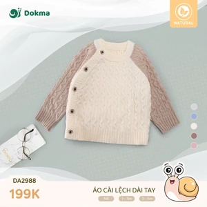 Áo Len Sơ Sinh Nhiều màu, Hoạ Tiết Đáng Yêu Bé Trai, Bé Gái Dokma DA2988 DA2989 DA2986