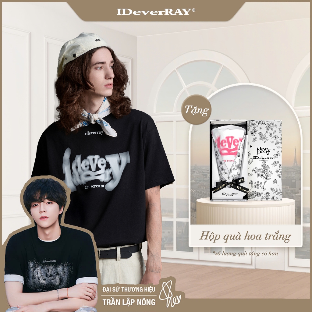 (HỘP HOA TRẮNG) Áo thun unisex chính hãng IDeverRAY Signature ...