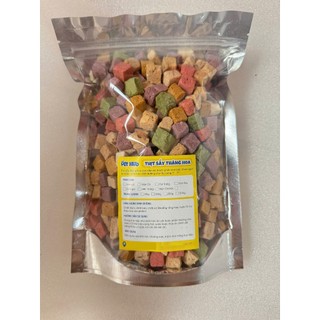 Viên Gà Mix Rau Củ Sấy Bổ Sung Chất Xơ, Vitamin, Ngăn Rụng Lông, Bảo Vệ Đường Ruột Mèo Chó