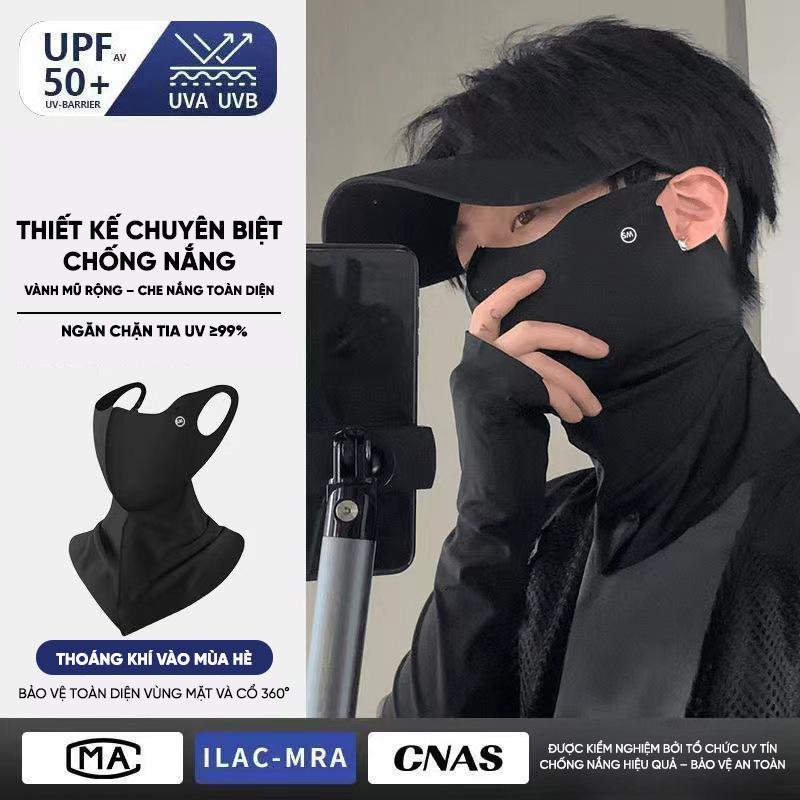 Khẩu Trang Chống Nắng Mặt & Cổ, Bảo Vệ Toàn Diện, Chống Tia UV UPF50+, Vải Mát Lạnh & Thoáng Khí