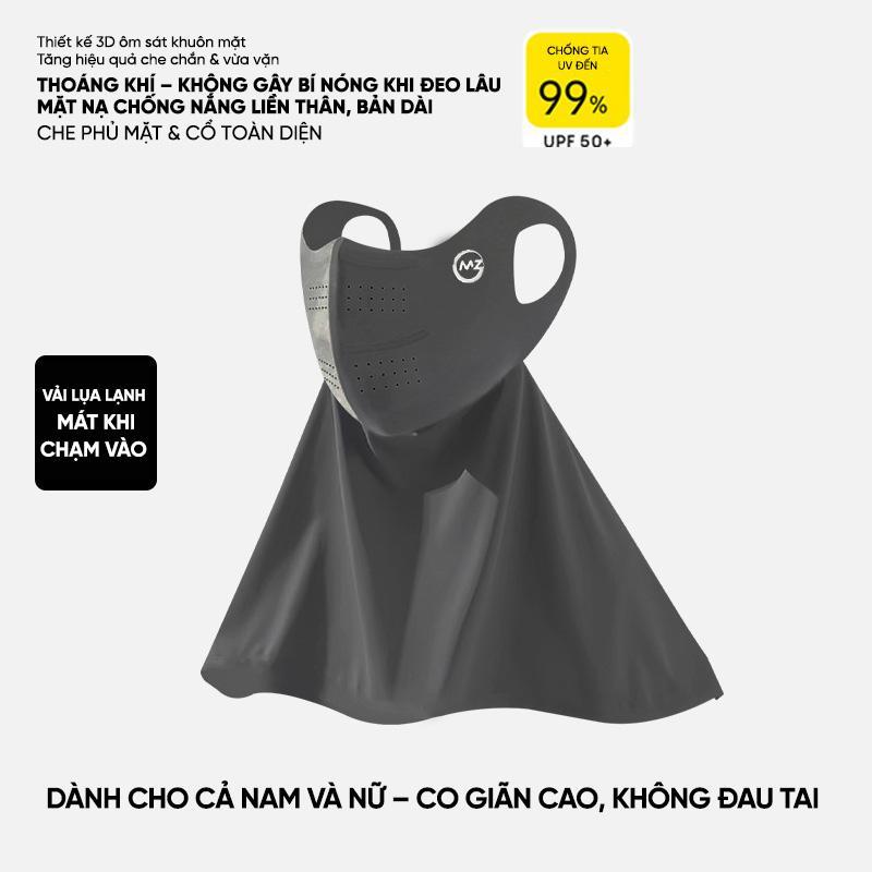 Khẩu Trang Chống Nắng Mặt & Cổ, Bảo Vệ Toàn Diện, Chống Tia UV UPF50+, Vải Mát Lạnh & Thoáng Khí