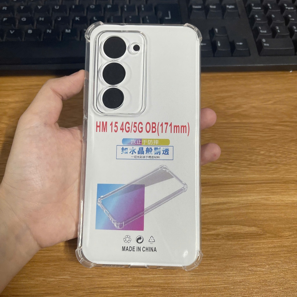 Ốp lưng Redmi 15 chống sốc bảo vệ cam điện thoại toàn diện cạnh vuông Vỏ bao dt bibi