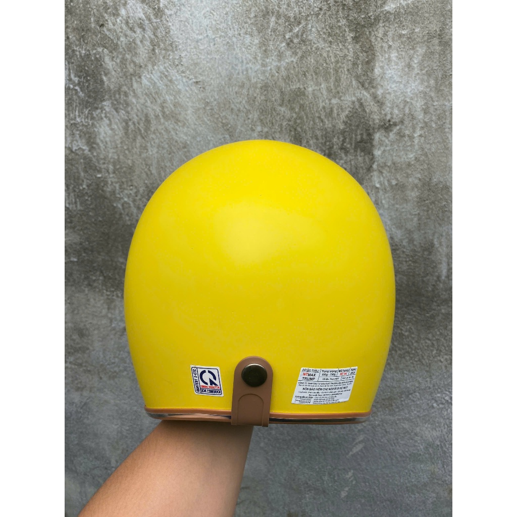 [VÀNG] MŨ BẢO HIỂM 3/4  Lót Nâu CHÍNH HÃNG NTMAX  DÀNH CHO CẢ NAM VÀ NỮ