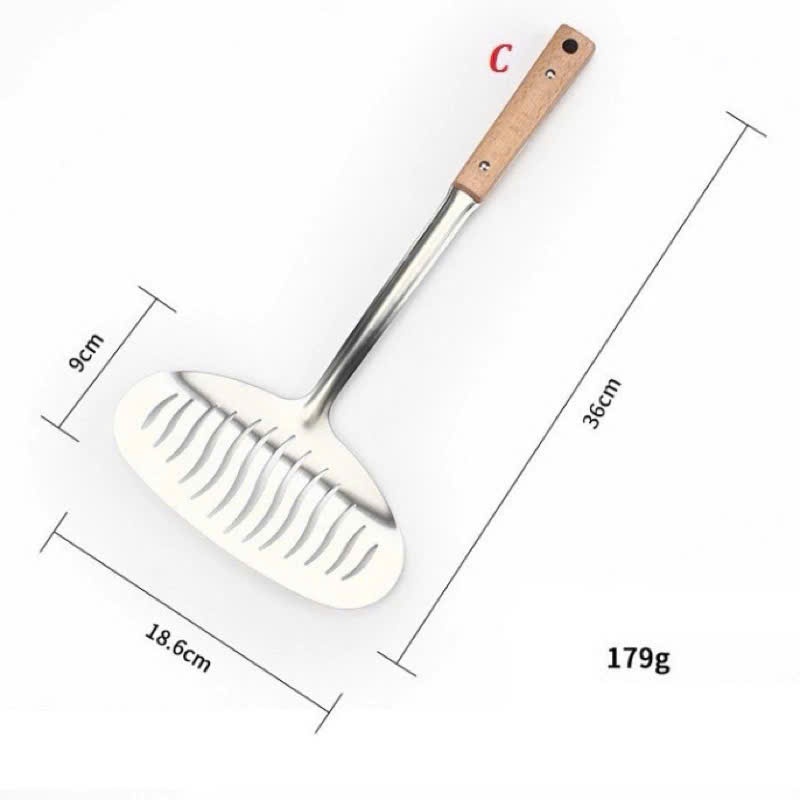 Sạn Inox Lớn Trở Đồ Chiên Rán To, Sạn Lớn Trở Cá