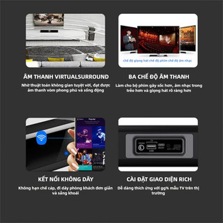 Loa TV Loa Soundbar Loa Soundbar kết nối với TV qua cổng kết nối Bluetooth AUX quang học Hỗ trợ USB và thẻ TF