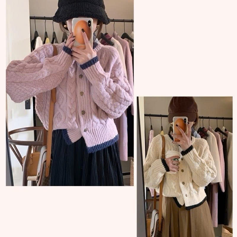 Áo cardigan len vặn thừng màu pastel hottrend Hàn Quốc thời trang thu đông nữ có size to MT33 SP28