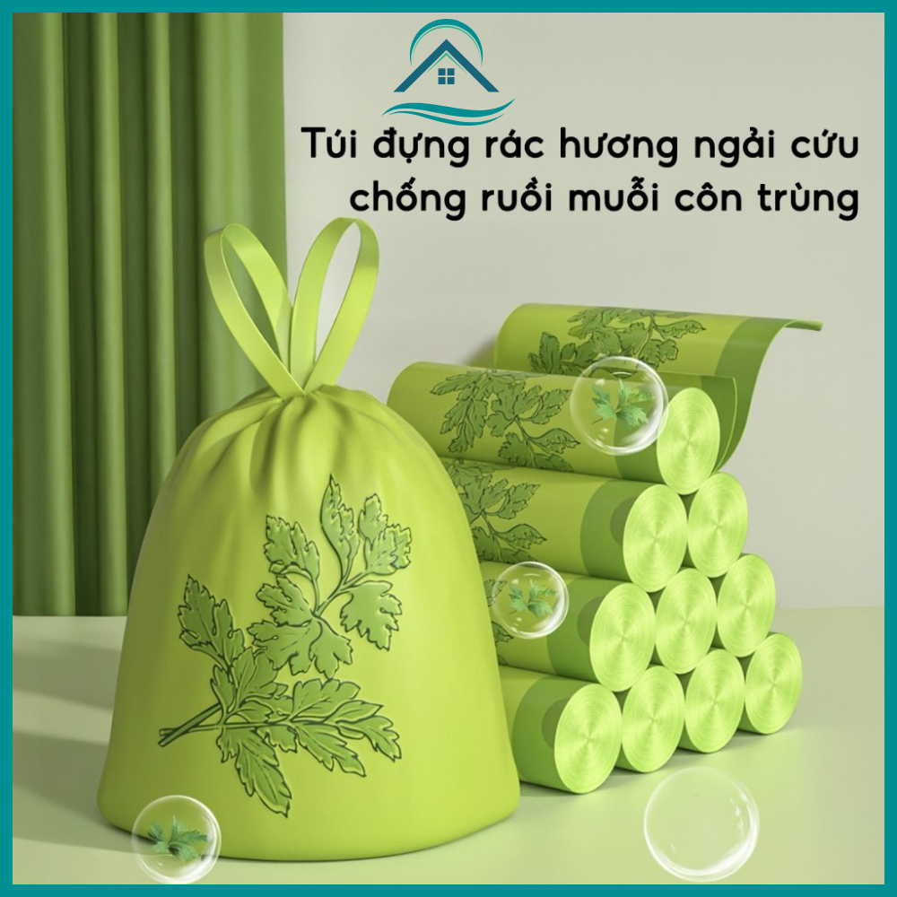 Bịch 50 túi đựng rác hương ngải cứu chống côn trùng ruồi muỗi, túi đựng ...