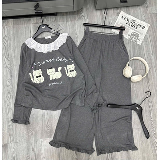 Set mèo bèo cổ( Hàng Mới Về ) Còn Xám - Đen