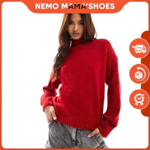 H&M ÁO LEN ĐỎ VÂN SỌC DÀY DẰN CỦA NỮ SIÊU ĐẸP (Q241112019)
