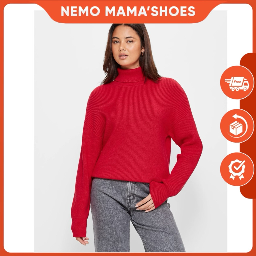 H&M ÁO LEN ĐỎ VÂN SỌC DÀY DẰN CỦA NỮ SIÊU ĐẸP (Q241112019)