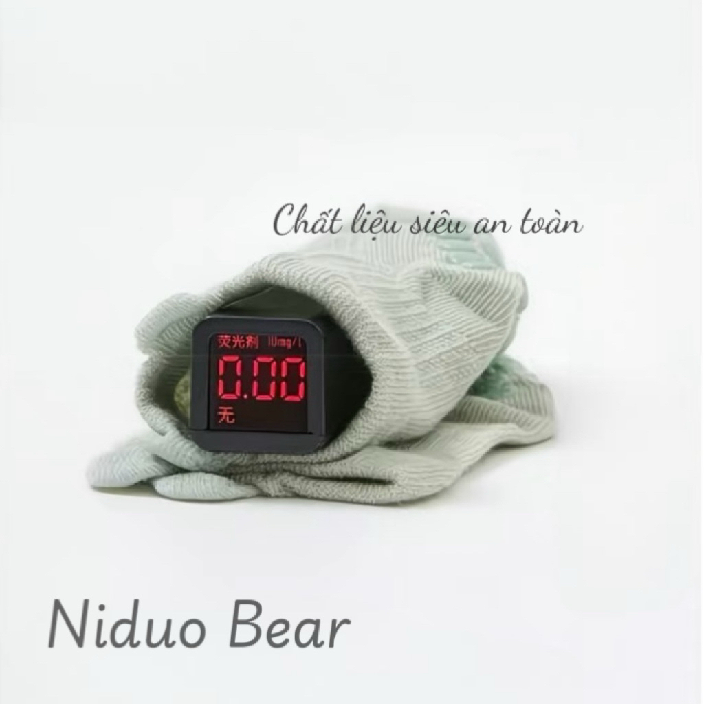 [MD225] Set 3 đôi tất cổ cao thông hơi 4 mùa cho bé Niduo Bear