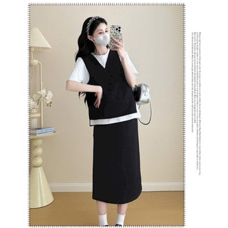 SET BẦU CỘC TAY TỔ ONG ÁO RỜI + CHÂN VÁY CHỮ A - 2 Màu