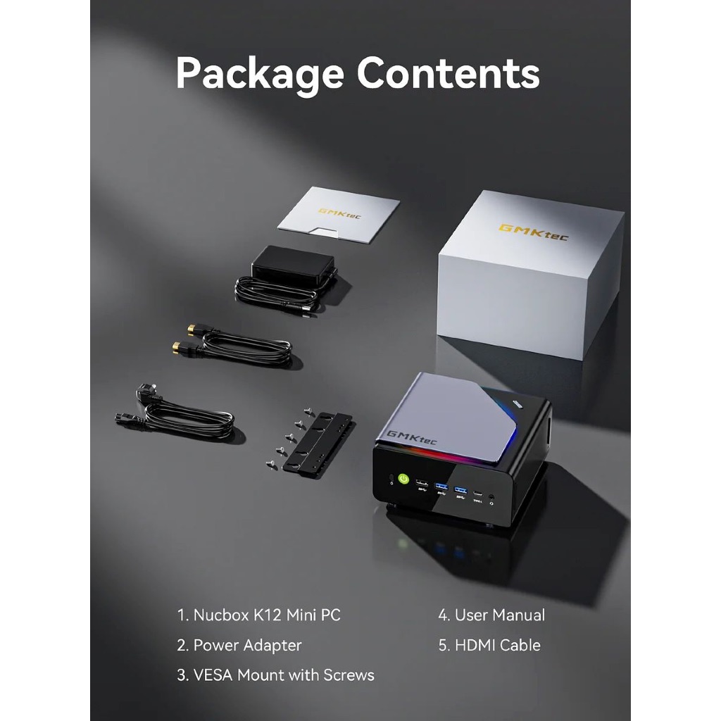 Mini PC GMKtec K12 Ryzen 7 H255 - 8 nhân 16 luồng DDR5 NVMe 4 | GPU Radeon 780M | USB4 & OCuLink | BigBuy360 - bigbuy360.vn