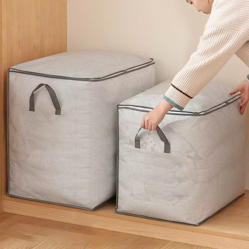 Túi Đựng Quần Áo Chăn Màn Nắp Khóa Kéo Có Thể Gấp Gọn