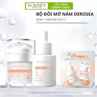 Bộ Đôi Sạch Nám Trắng Da DEROSEA ( Kem Pro-C và Serum Vita-C )