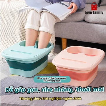 Bồn ngâm chân có thể gấp lại bồn ngâm chân massage chân di động với các điểm nổi, tăng cường hiệu quả ngâm chân