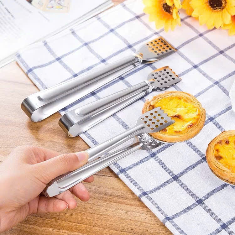 Kẹp Gắp Thức Ăn Inox Cao Cấp - Gắp Đồ Nóng, Gắp Bánh