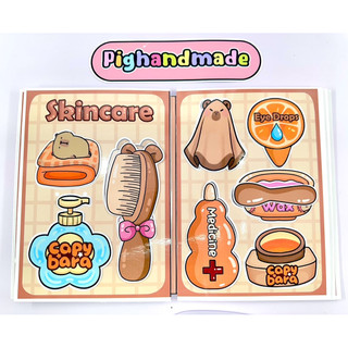 Đồ chơi bóc dán trang điểm cho Capybara - Búp bê giấy Pighandmade