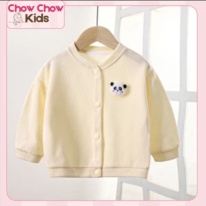 Áo Khoác Em Bé Cài Nút – Gấu Trúc Cute, Form Rộng, Vải Dày Mịn, Giữ Ấm Cực Tốt - M010