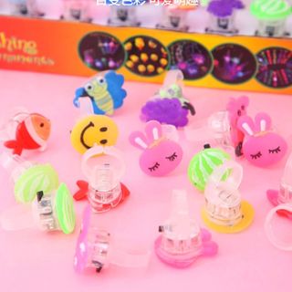 Nhẫn phát sáng tong bóng tối tặng kèm pin nhiều màu nhiều mẫu cute cho bé HT Toys