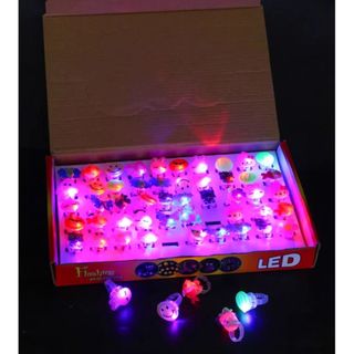 Nhẫn phát sáng tong bóng tối tặng kèm pin nhiều màu nhiều mẫu cute cho bé HT Toys