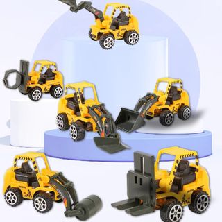 Mô hình xe máy xúc chạy đà nhỏ xinh kèm hộp đầy đủ cho bé HT Toys