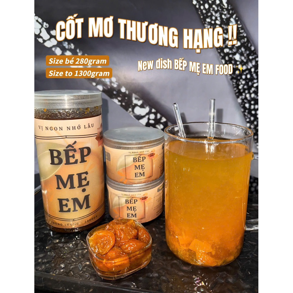 Cốt Mơ Bếp Mẹ Em Đặc Sệt - Quả Mơ Giòn Sật / Ngâm Công Thức Đặc Biệt - Siêu Giải Khát